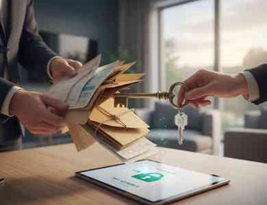 man holding papers for mortgage refinancing