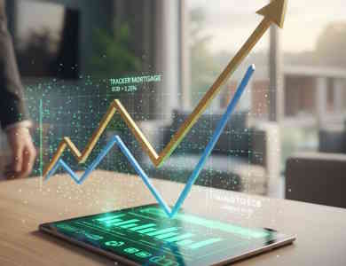 Graph with 2 lines increasing for Tracker Mortgages